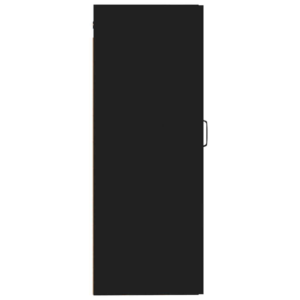 vidaXL Ντουλάπι Κρεμαστό Μαύρο 35 x 34 x 90 εκ. Επεξεργασμένο Ξύλο