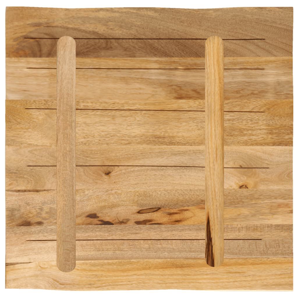 vidaXL Επιφάνεια Τραπεζιού 40x40x2,5 εκ. Live Edge Μασίφ Ξύλο Μάνγκο
