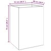 vidaXL Ζαρντινιέρα 52x48x75 εκ. Ατσάλι Σκληρυθέν στον Αέρα