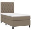 vidaXL &Kappa;&rho;&epsilon;&beta;ά&tau;&iota; Boxspring &mu;&epsilon; &Sigma;&tau;&rho;ώ&mu;&alpha; & LED Taupe 90x190 &epsilon;&kappa;. &Upsilon;&phi;&alpha;&sigma;&mu;ά&tau;&iota;&nu;&omicron;