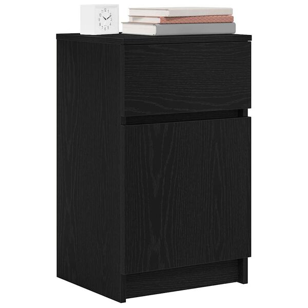 vidaXL Κομοδίνο Μαύρο 39x35x65 εκ. από Επεξεργασμένο Ξύλο