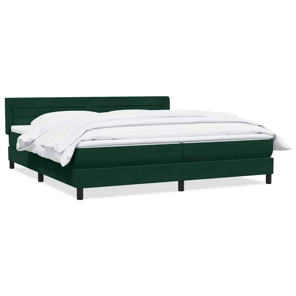 vidaXL &Kappa;&rho;&epsilon;&beta;ά&tau;&iota; Boxspring &mu;&epsilon; &Sigma;&tau;&rho;ώ&mu;&alpha; &Sigma;&kappa;&omicron;ύ&rho;&omicron; &Pi;&rho;ά&sigma;&iota;&nu;&omicron; 180x210&epsilon;&kappa;. &Beta;&epsilon;&lambda;&omicron;ύ&delta;&iota;&nu;&omicron;