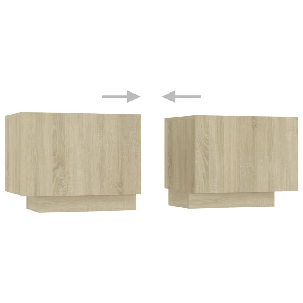 vidaXL Έπιπλο Τηλεόρασης με LED Sonoma Δρυς 300 x 35 x 40 εκ.