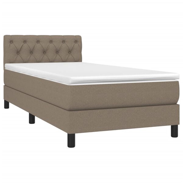 vidaXL &Kappa;&rho;&epsilon;&beta;ά&tau;&iota; Boxspring &mu;&epsilon; &Sigma;&tau;&rho;ώ&mu;&alpha; Taupe 80x200 &epsilon;&kappa;. &Upsilon;&phi;&alpha;&sigma;&mu;ά&tau;&iota;&nu;&omicron;