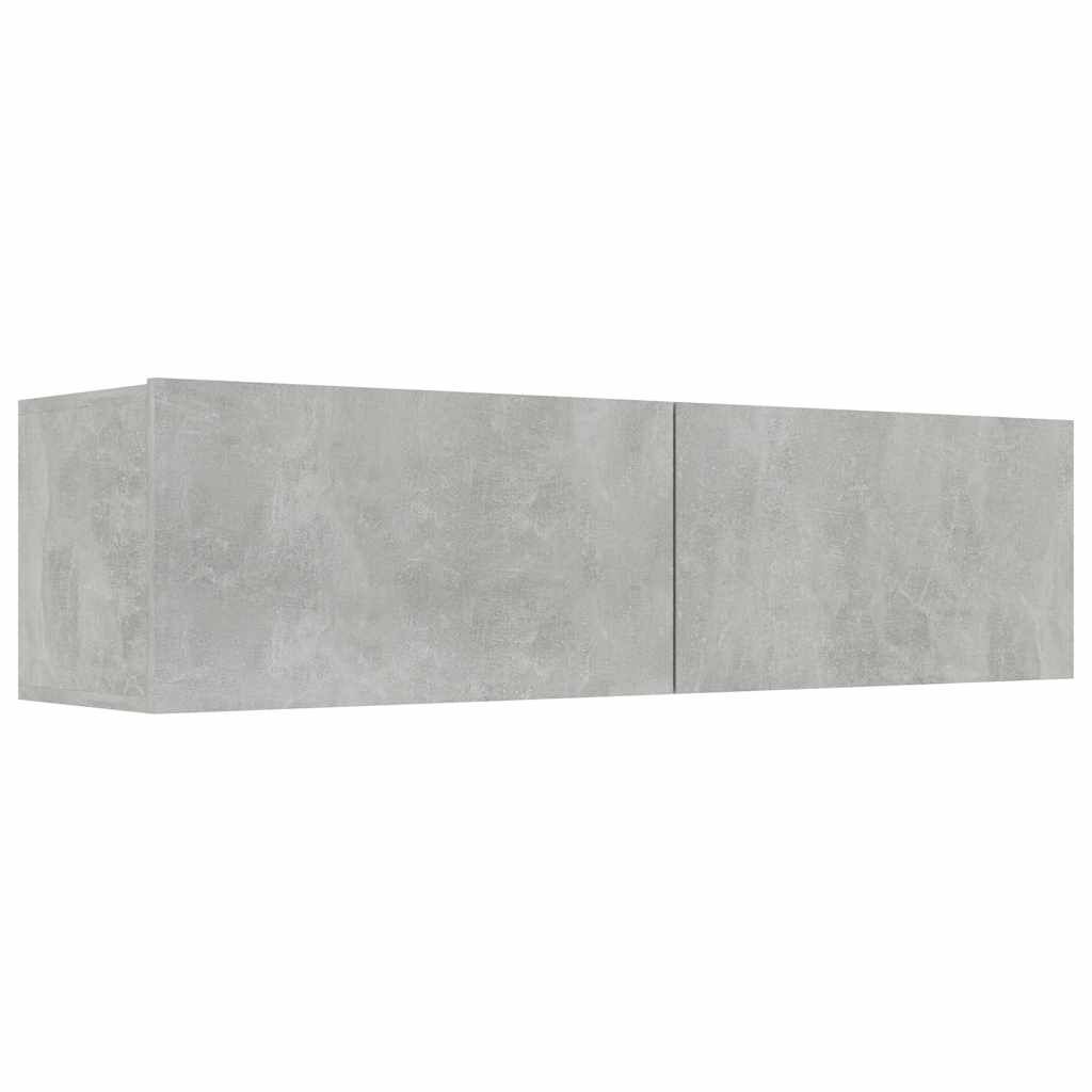 vidaXL Έπιπλο Τηλεόρασης Γκρι Σκυροδέματος 120x30x30εκ. από Επεξ. Ξύλο