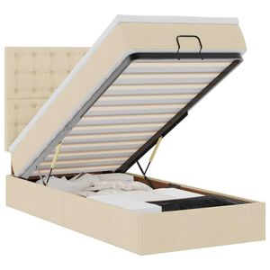 vidaXL &Omicron;&theta;&omega;&mu;&alpha;&nu;&iota;&kappa;ό &kappa;&rho;&epsilon;&beta;ά&tau;&iota; &mu;&epsilon; &sigma;&tau;&rho;ώ&mu;&alpha; Cream 100x200cm ύ&phi;&alpha;&sigma;&mu;&alpha;