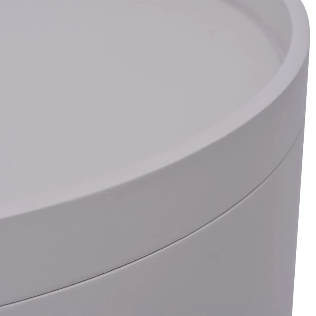 vidaXL Τραπέζι - Δίσκος Στρογγυλό Γκρι 39,5 x 44,5 εκ.