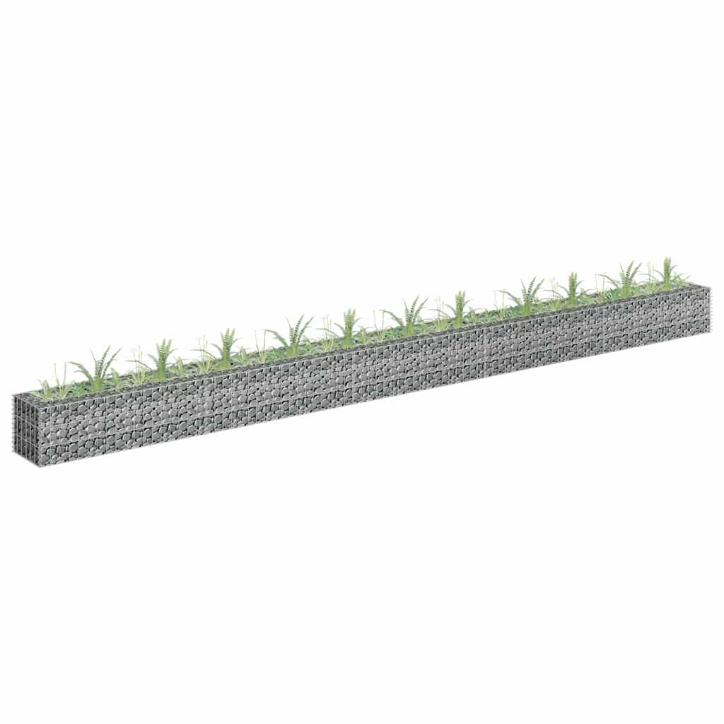 vidaXL Συρματοκιβώτιο-Γλάστρα Υπερυψωμένη 450x30x30 εκ. Γαλβ. Χάλυβας