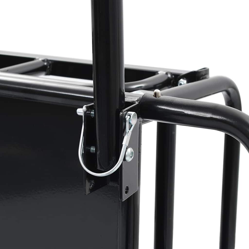 vidaXL Τρέιλερ Ποδηλάτου Μαύρο 130 x 73 x 48,5 εκ.