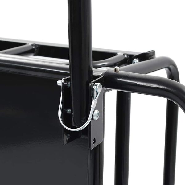 vidaXL Τρέιλερ Ποδηλάτου Μαύρο 130 x 73 x 48,5 εκ.