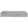 vidaXL Πλαίσιο Κρεβατιού με συρτάρια Γκρι sonoma 180x200εκ. Επεξ. Ξύλο