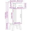 vidaXL Ντουλάπι Μπάνιου Olden Καφέ 35 x 30 x 90 cm Μασίφ ξύλο πεύκου