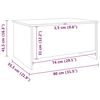 vidaXL Τραπεζάκι Σαλονιού Sonoma Δρυς 80x55,5x41,5 εκ. Επεξεργ. Ξύλο