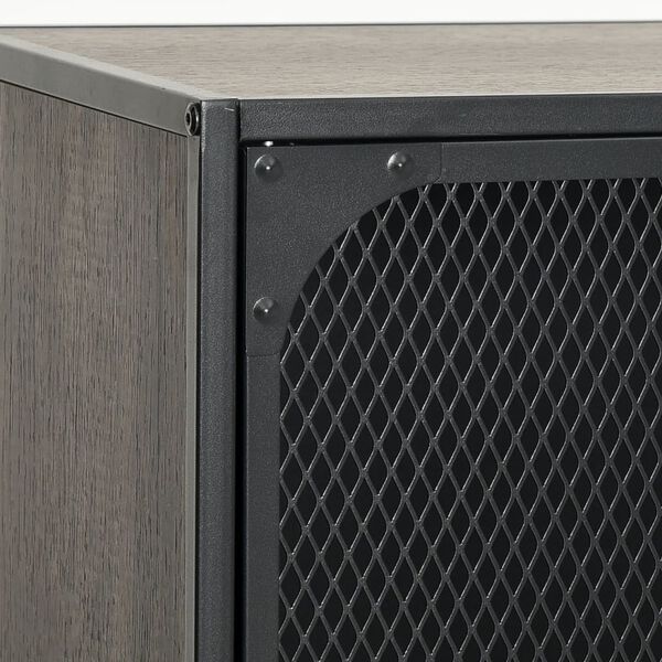 vidaXL Ντουλάπι Αποθήκευσης Γκρι 72 x 36 x 82 εκ. Μέταλλο / MDF