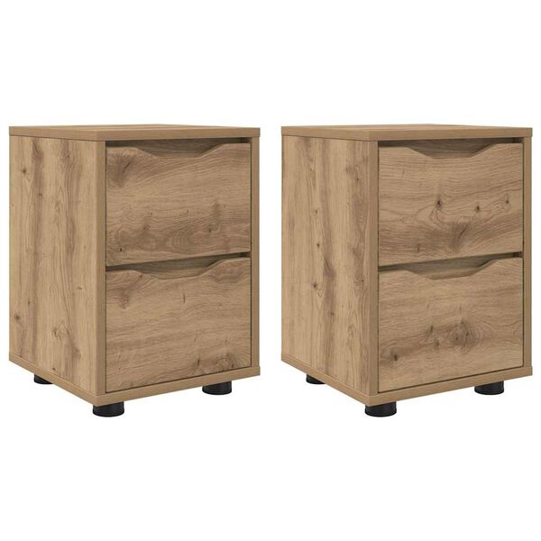 vidaXL &Kappa;&omicron;&mu;&omicron;&delta;ί&nu;&alpha; 2 pcs Artisan Oak 30,5 x 30 x 43 &epsilon;&kappa; &Epsilon;&pi;&epsilon;&xi;&epsilon;&rho;&gamma;&alpha;&sigma;&mu;έ&nu;&omicron; &xi;ύ&lambda;&omicron;