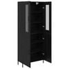 vidaXL Highboard &Mu;&alpha;ύ&rho;&eta; &Omicron;&xi;&upsilon;ά 69,5 x 34 x 180 &epsilon;&kappa;. &Epsilon;&pi;&epsilon;&xi;&epsilon;&rho;&gamma;&alpha;&sigma;&mu;έ&nu;&omicron; &xi;ύ&lambda;&omicron;