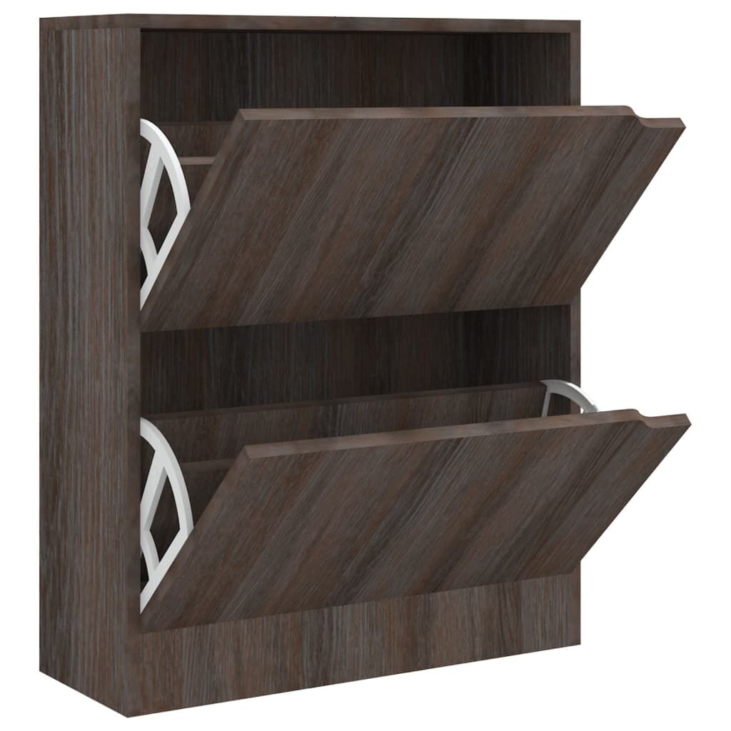 vidaXL Παπουτσοθήκη 2 Πόρτες Γκρι Sonoma Δρυς 59x24x74 εκ. Επεξ. Ξύλο