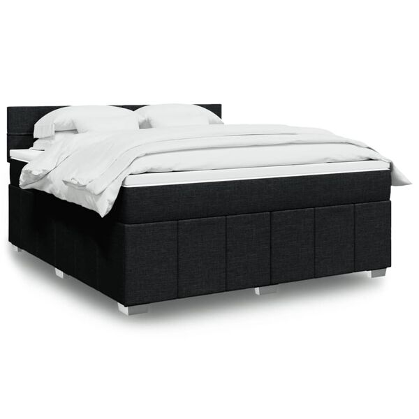 vidaXL &Kappa;&rho;&epsilon;&beta;ά&tau;&iota; Boxspring &mu;&epsilon; &Sigma;&tau;&rho;ώ&mu;&alpha; &Mu;&alpha;ύ&rho;&omicron; 180x200 &epsilon;&kappa;. &Upsilon;&phi;&alpha;&sigma;&mu;ά&tau;&iota;&nu;&omicron;