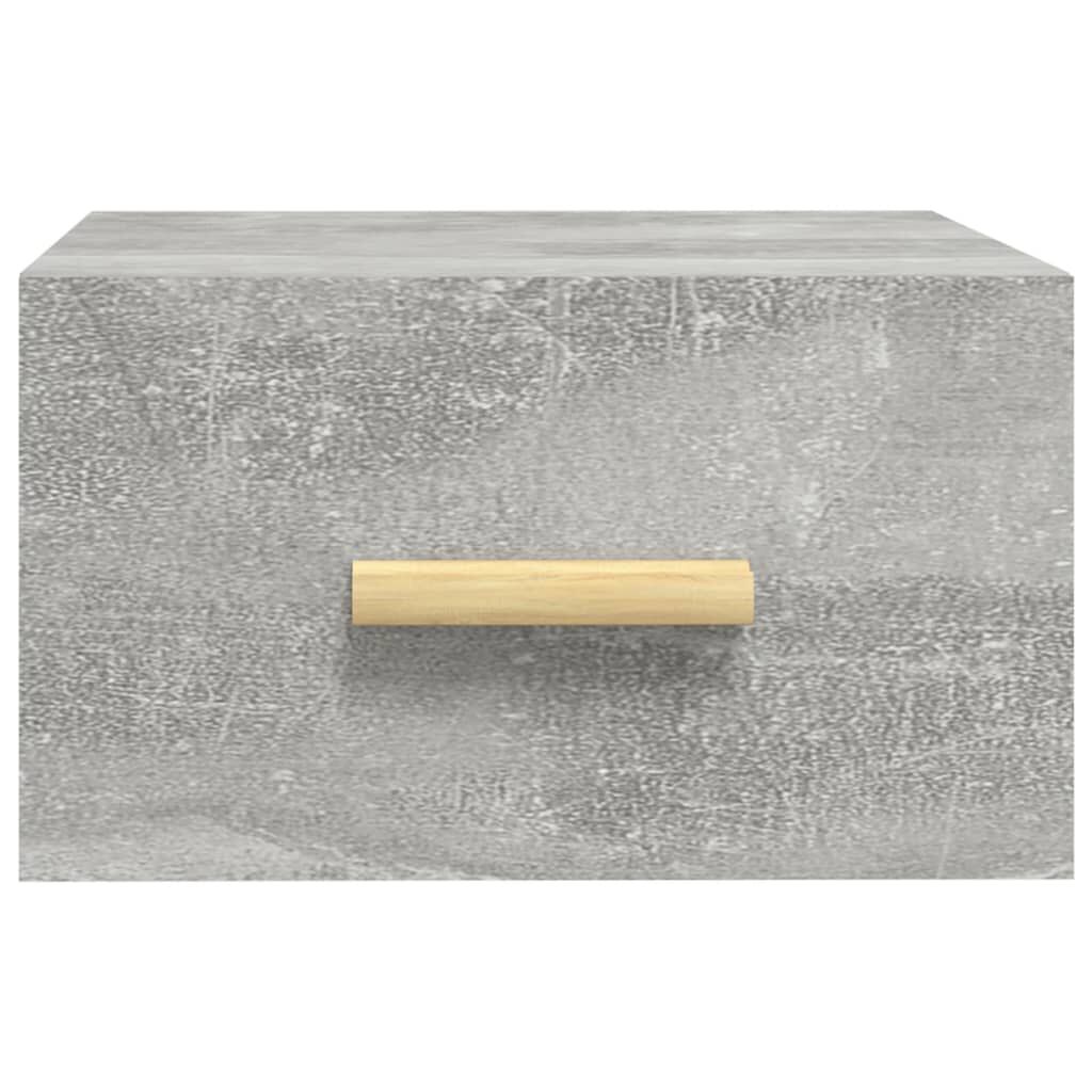 vidaXL Κομοδίνο Επιτοίχιο Γκρι Σκυροδέματος 35 x 35 x 20 εκ.