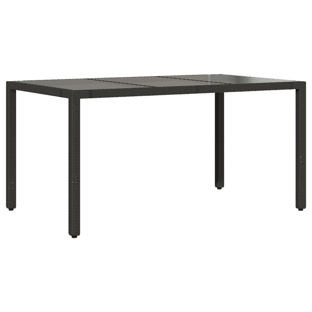 vidaXL Σέτ φαγητού για κήπο 7 pcs Μαύρο 150 x 90 x 75 cm