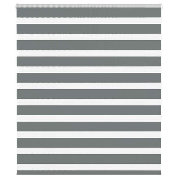 vidaXL Ζέβρα τυφλή Σκούρο Γκρι Πλάτος υφάσματος 120,9 εκ. Πολυεστέρας