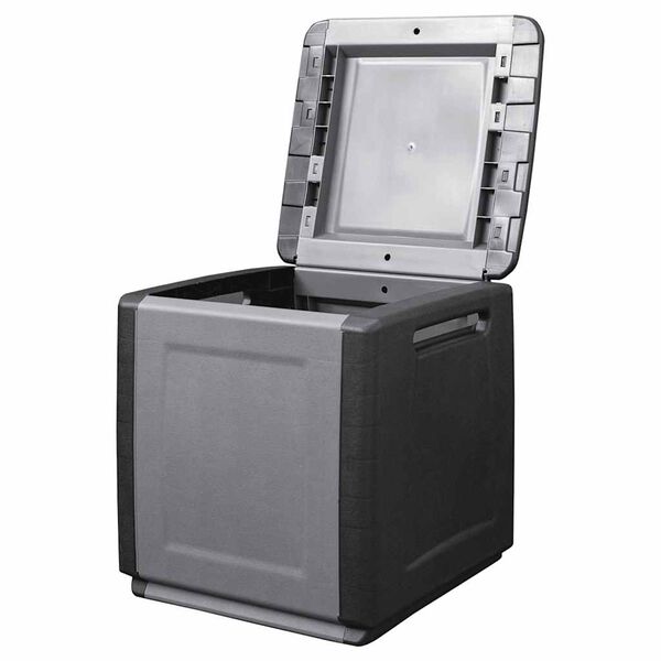 vidaXL Μπαούλο Αποθήκευσης Κήπου 54x53x57 εκ. Σκ. Γκρι/Μαύρο 130 Λίτρα