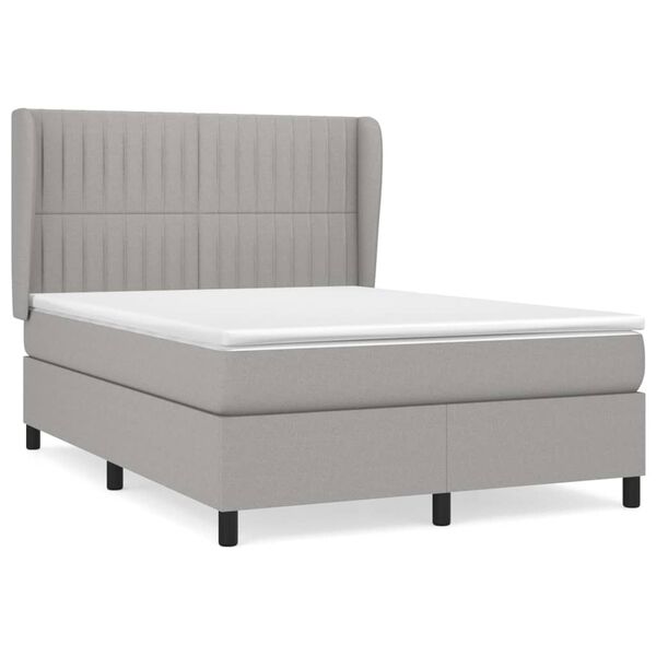 vidaXL &Kappa;&rho;&epsilon;&beta;ά&tau;&iota; Boxspring &mu;&epsilon; &Sigma;&tau;&rho;ώ&mu;&alpha; &Alpha;&nu;&omicron;&iota;&chi;&tau;ό &Gamma;&kappa;&rho;&iota; 140x190 &epsilon;&kappa;. &Upsilon;&phi;&alpha;&sigma;&mu;ά&tau;&iota;&nu;&omicron;
