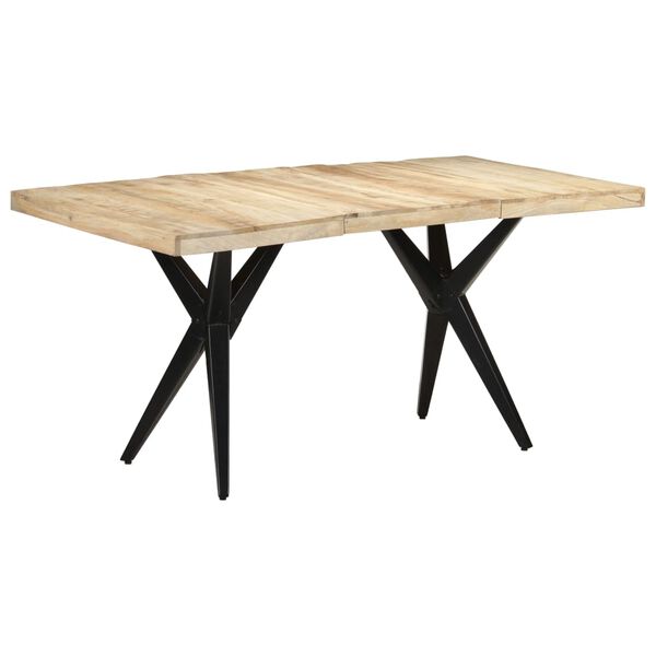 vidaXL Τραπεζαρία 160 x 80 x 76 εκ. από Ακατέργαστο Ξύλο Μάνγκο