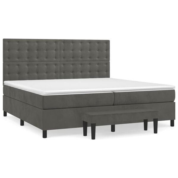 vidaXL &Kappa;&rho;&epsilon;&beta;ά&tau;&iota; Boxspring &mu;&epsilon; &Sigma;&tau;&rho;ώ&mu;&alpha; &Sigma;&kappa;&omicron;ύ&rho;&omicron; &Gamma;&kappa;&rho;&iota; 200x200 &epsilon;&kappa;. &Beta;&epsilon;&lambda;&omicron;ύ&delta;&iota;&nu;&omicron;