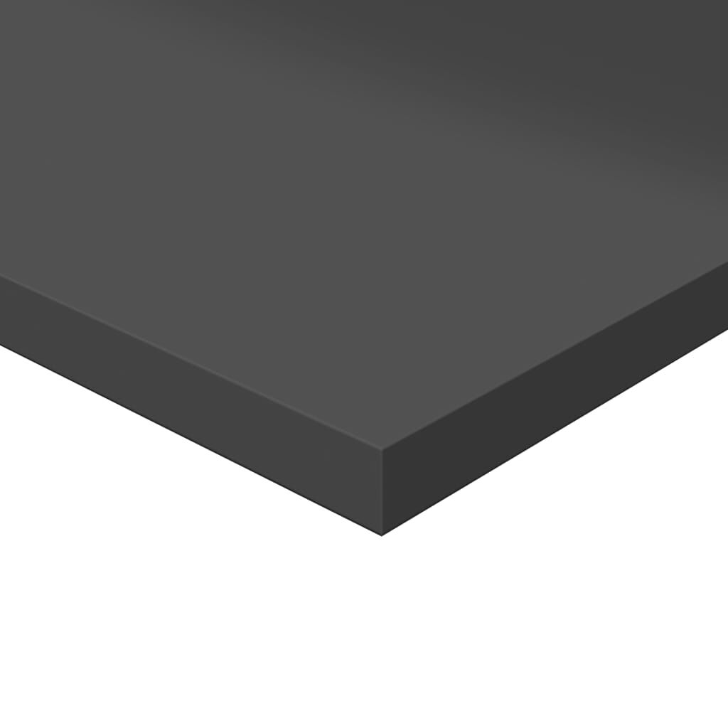vidaXL Ράφια Βιβλιοθήκης 4 τεμ. Γυαλ. Γκρι 80x30x1,5 εκ. Μοριοσανίδα