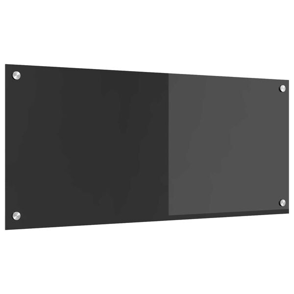 vidaXL Κουζίνα Πλακάκι Σκούρο Γκρι 90x40x0,6 εκ. Ψημένο Γυαλί