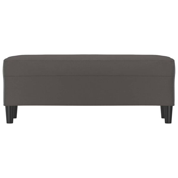 vidaXL Πάγκος Γκρι 100 x 35 x 41 εκ. από Συνθετικό Δέρμα