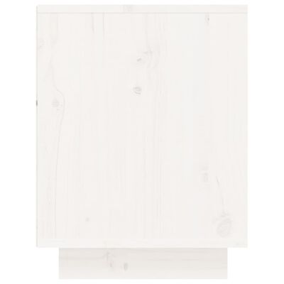 vidaXL Παπουτσοθήκη Λευκή 60 x 34 x 45 εκ. από Μασίφ Ξύλο Πεύκου