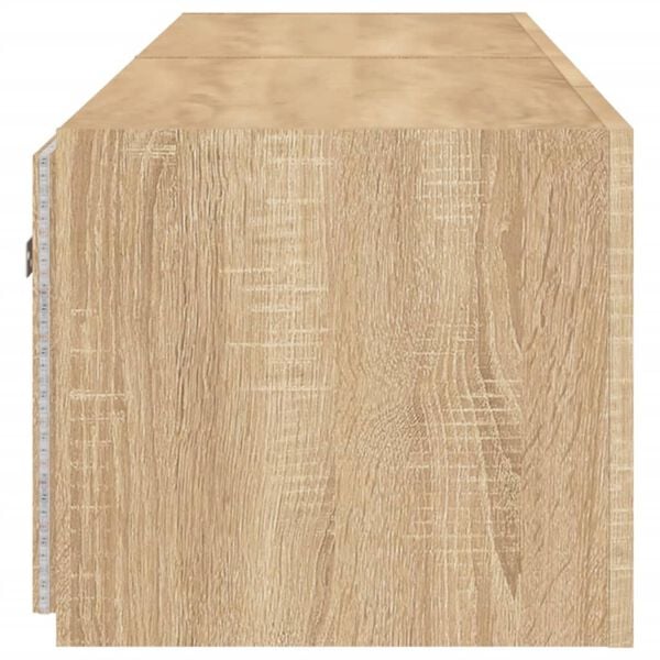 vidaXL Έπιπλα Τοίχου Τηλ. με LED 2 Τεμ. Sonoma Δρυς 80x35x31 εκ.