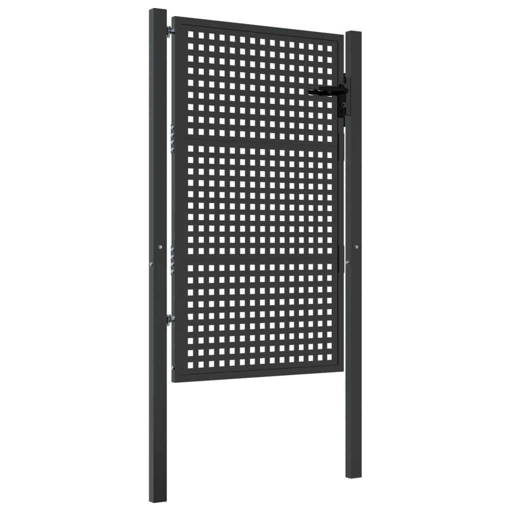 vidaXL Πύλη Κήπου Ανθρακί 105 x 175 εκ. Ατσάλινη