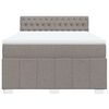 vidaXL &Kappa;&rho;&epsilon;&beta;ά&tau;&iota; Boxspring &mu;&epsilon; &Sigma;&tau;&rho;ώ&mu;&alpha; Taupe 160x200 &epsilon;&kappa;. &Upsilon;&phi;&alpha;&sigma;&mu;ά&tau;&iota;&nu;&omicron;