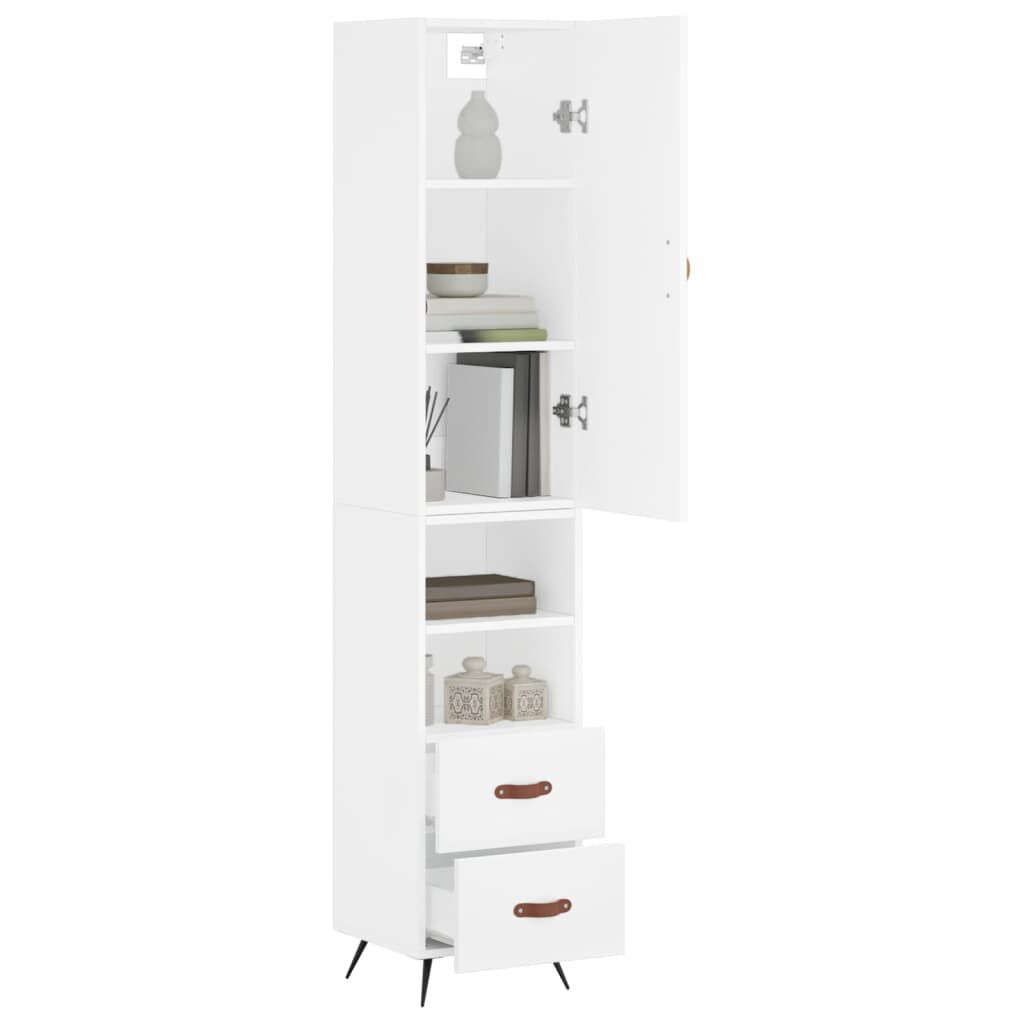 vidaXL Ντουλάπι Λευκό 34,5 x 34 x 180 εκ. από Επεξεργασμένο Ξύλο