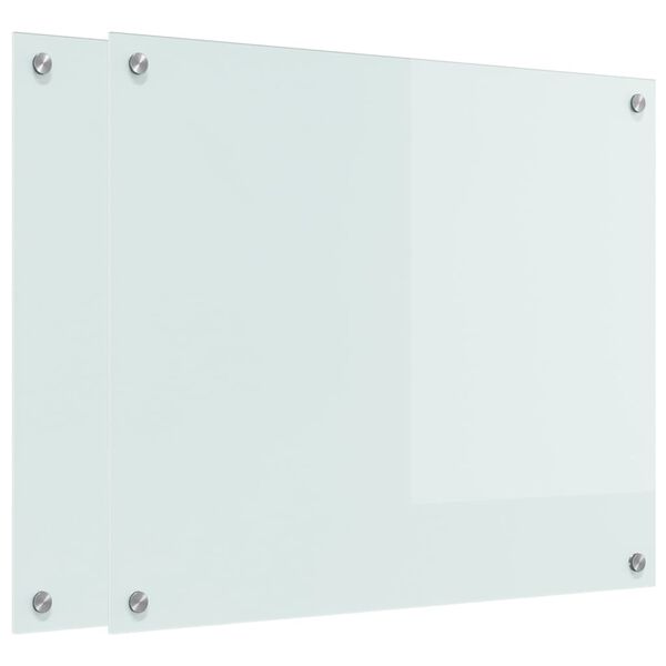 vidaXL Πίσω Πάνελ Κουζίνας Λευκό 70 x 60 cm σκληρυμένο γυαλί