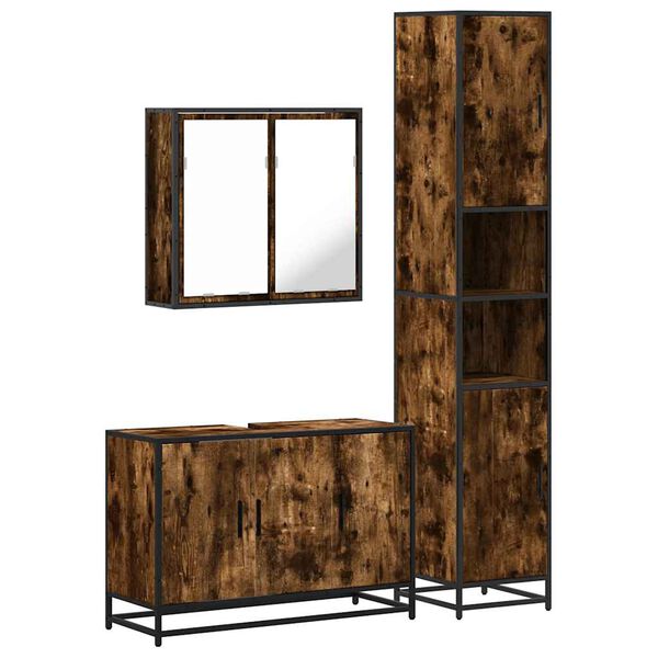 vidaXL &Sigma;&epsilon;&tau; &Epsilon;&pi;ί&pi;&lambda;&omega;&nu; &Mu;&pi;ά&nu;&iota;&omicron;&upsilon; 3 &Tau;&epsilon;&mu;&alpha;&chi;ί&omega;&nu; &Kappa;&alpha;&pi;&nu;&iota;&sigma;&tau;ή &Delta;&rho;&upsilon;&sigmaf; &Epsilon;&pi;&epsilon;&xi;&epsilon;&rho;&gamma;&alpha;&sigma;&mu;έ&nu;&omicron; &Xi;ύ&lambda;&omicron;