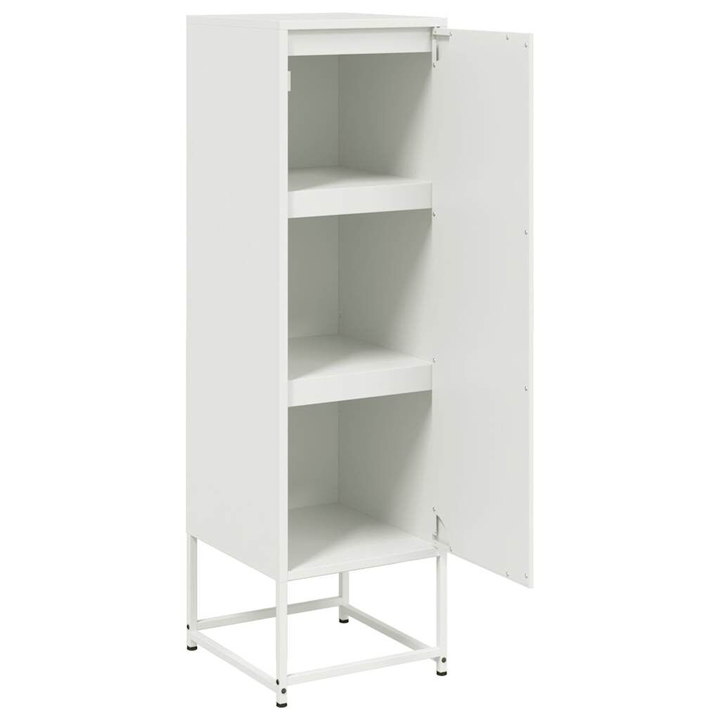 vidaXL Μπουφές Λευκός 36x39x123 εκ. από Ατσάλι