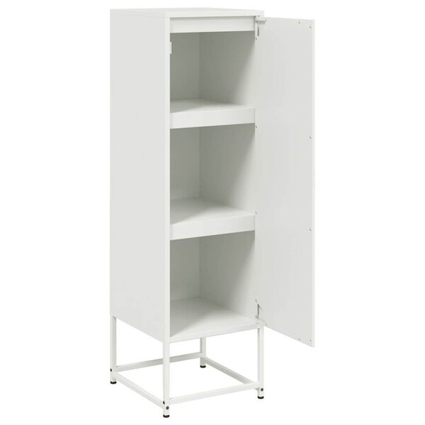 vidaXL Μπουφές Λευκός 36x39x123 εκ. από Ατσάλι