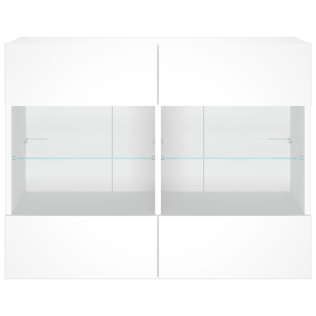 vidaXL Έπιπλο Τοίχου Τηλεόρασης με LED Λευκό 78,5x30x60,5 εκ.