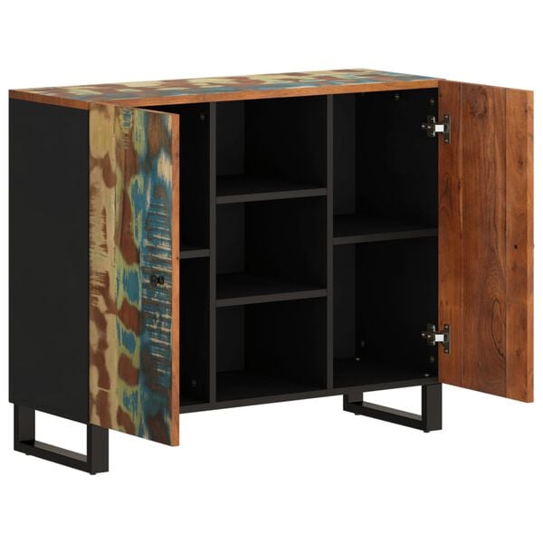 vidaXL Ντουλάπι με 2 Πόρτες 90x30x75 εκ. από Μασίφ Ανακυκλωμένο Ξύλο