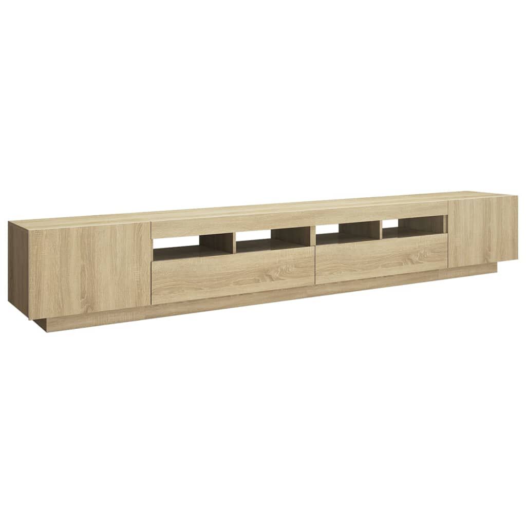vidaXL Έπιπλο Τηλεόρασης με LED Sonoma Δρυς 260 x 35 x 40 εκ.
