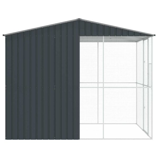 vidaXL Κλουβί Πουλιών με αποθήκευση Ανθρακί 215 x 310 x 247 εκ.