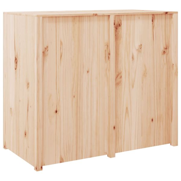 vidaXL Ντουλάπι Κουζίνας Εξ. Χώρου Μαύρο 106x55x92εκ Μασίφ Ξύλο Πεύκου