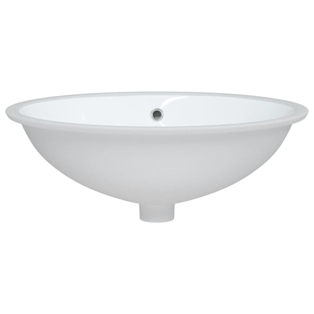 vidaXL Νιπτήρας Μπάνιου Οβάλ Λευκός 56 x 41 x 20 εκ. Κεραμικός