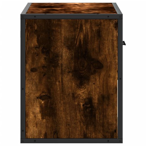 vidaXL Έπιπλο Τηλεόρασης Καπνιστή Δρυς 60x31x39,5 εκ Ξύλο/Μέταλλο