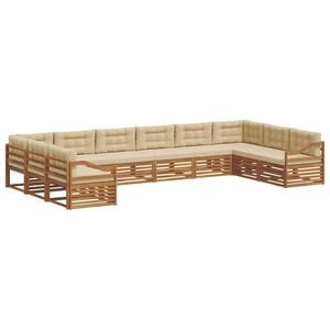 vidaXL &Sigma;&epsilon;&tau; &Kappa;&alpha;&nu;&alpha;&pi;έ 10 pcs &Phi;&upsilon;&sigma;&iota;&kappa;ό &kappa;&alpha;&iota; &Mu;&pi;&epsilon;&zeta; &Sigma;&tau;&epsilon;&rho;&epsilon;ό &Xi;ύ&lambda;&omicron; &Alpha;&kappa;&alpha;&kappa;ί&alpha;&sigmaf;