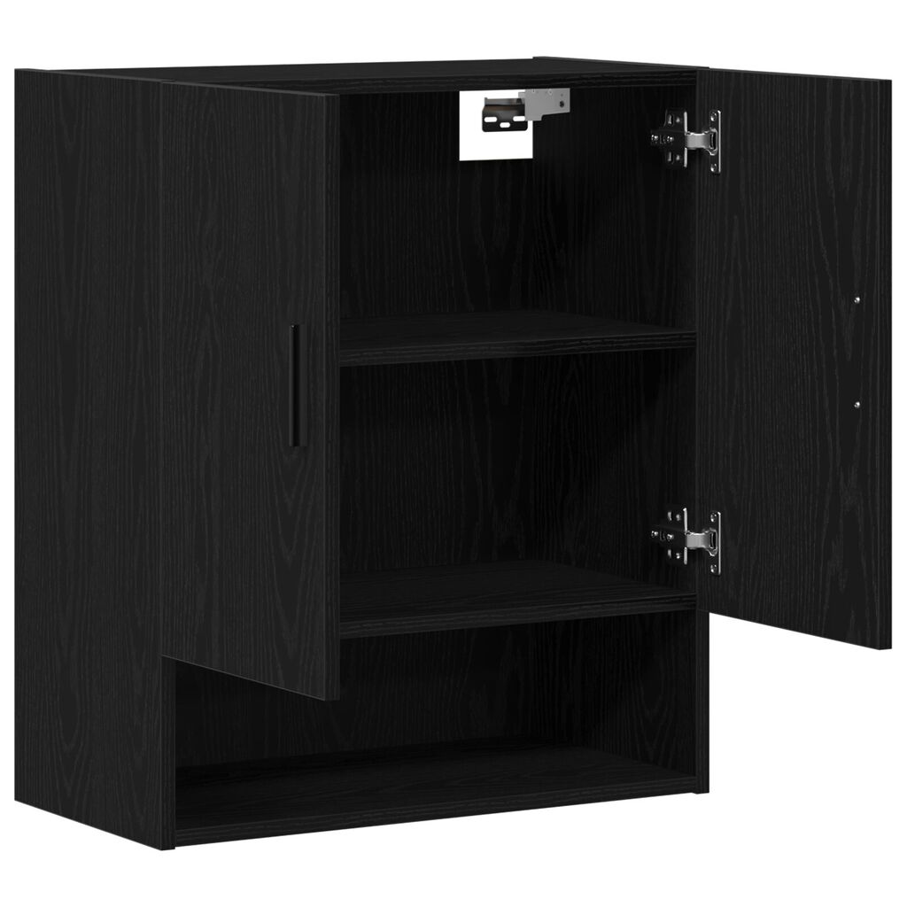 vidaXL Ντουλάπα Τοίχου Μαύρη Δρυς 60x31x70 εκ Επεξεργασμένο Ξύλο